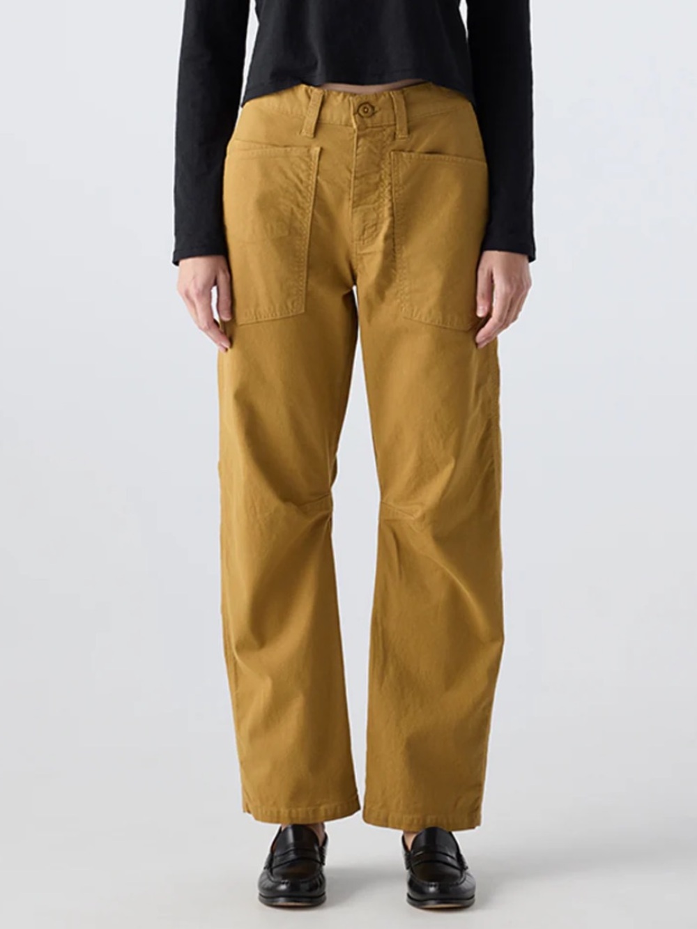 NWT AMO Rita Barrel Utility Style Tapered Pant in Cumin Size 26